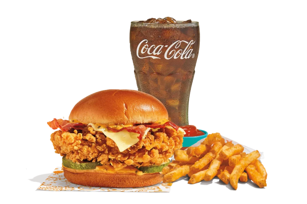 Popeyes Menu With Latest Prices September 2025 147 Golden BBQ Bacon & Cheese Chicken Sandwich Combo