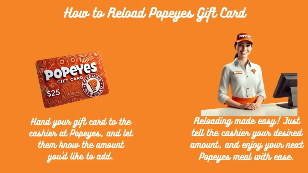 How to reload Popeyes gift card balance