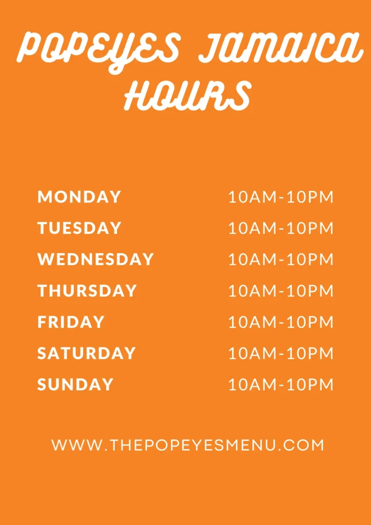 Popeyes Jamaica hours