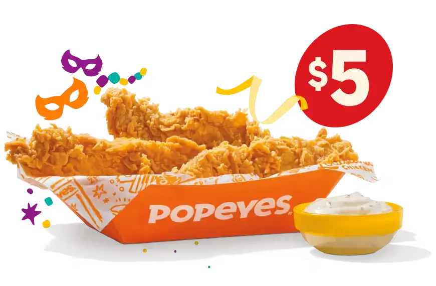 Popeyes Menu With Latest Prices September 2025 184 3pcs Tenders - Midday Mardi