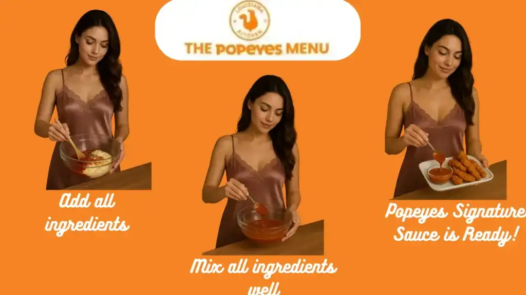 showing preparation steps for signature sauce
